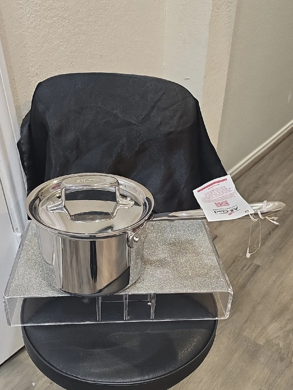 All-Clad D3 Stainless Steel 2QT Saucepan w/Lid